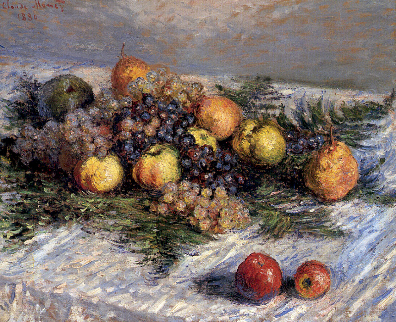 Still Life with Pears and Grapes 1880